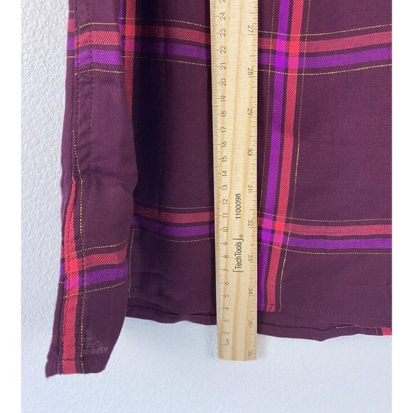 OLD NAVY Plaid Dress Women's Button up Size M Long Sleeve NWT - Picture 9 of 12